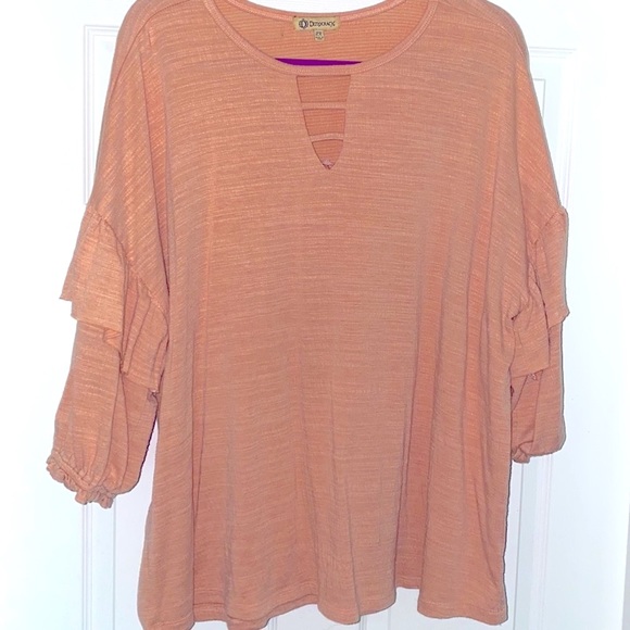 Democracy Tops - Democracy sz2x peach blouse